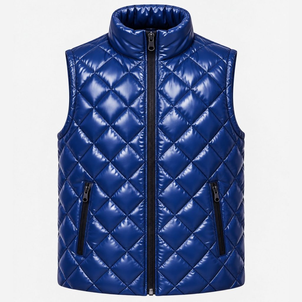 Blue quilted vest from S.P.A. JACKET